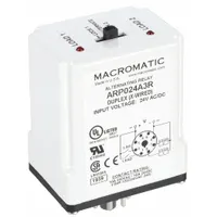 Plug-in alternating relay with octal base and DPDT contacts rated 10 A at 240V AC and 10 A at 24V DC. Alternates load operation between two outputs each time the control signal is applied. Used in applications such as duplex pump control, compressor sequencing, and HVAC systems to equalize equipment wear