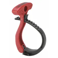 Cable Wraptor: 4 in Max. Bundle Dia., Stainless Steel, Black/Red, 150 lb Holding Capacity (MPN CWT4RR20)
