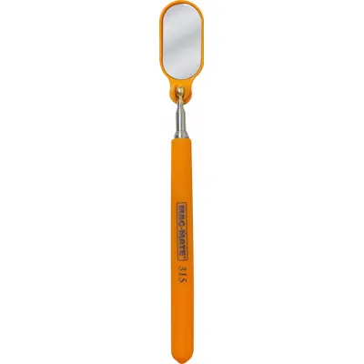 MAG-MATE Inspection Mirror: 2 in L x 1 in W Mirror Size, Mirr. Mat. Glass - Standard Inspection Mirrors