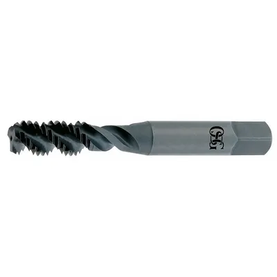 OSG Spiral Flute Tap: #6-32 UNC, H2 / 2B-3B, 2 Flute, Bottoming Chamfer - General Purpose Spiral-Flute Taps