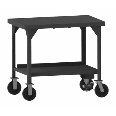 DURHAM MFG Workbench: Fixed Ht, Steel, 60 in x 36 in - Steel-Top Mobile Worktables