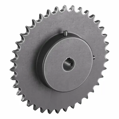 TRITAN Roller Chain Sprocket: 40, For 1/2 in Chain Pitch, 5/8 in Bore Dia, 38 Teeth - Size 40 Fixed-Bore Roller Chain Sprockets
