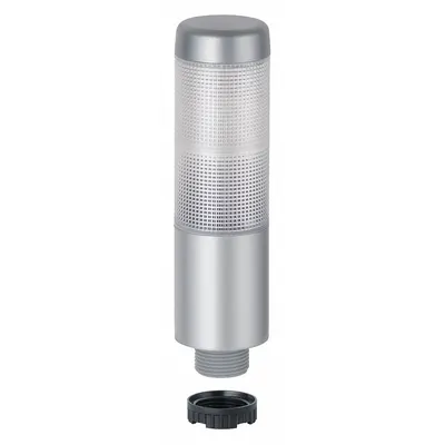 WERMA Tower Light Assembly: 2 Tier, Red/Yellow, No Sounder Tier, 141 mm Overall Ht - Two-Tier Tower Light Assemblies