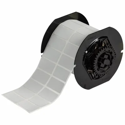BRADY B33-6-486 Precut Label Roll, 1 1/2 in x 3/4 in, Metalized Polyester, Gray - Brady Precut Label Rolls