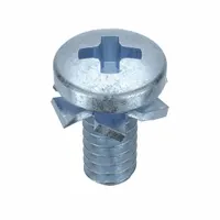 SEMS Screw: External Tooth, #4-40 Thread Size, 1/4 in Lg, Steel, Zinc-Plated, Pan, Phillips, 100 PK (MPN MPPEI0-400250-100P)