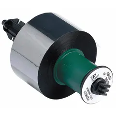 Black resin ribbon for single-color printing, 1 9/16 in x 984 ft. UL Recognized with high temperature resistance. Compatible with i5100 printer. Used for industrial labeling in high-heat environments.