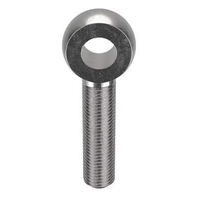 KEN FORGING Fixed Rod End: Stainless Steel, Plain, Right Hand, 1-1/2"-6 Thread Size - Stainless Steel Male Threaded Fixed Rod Ends