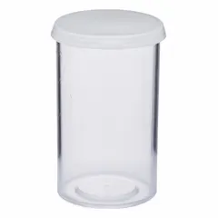Polystyrene Sample Vial with Cap, 73.93 mL, Self-Standing, Non-Sterile