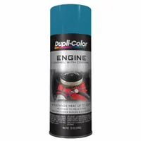 Solvent-based high heat enamel for metal engine accessories and engine blocks. Chrysler Green with gloss sheen and smooth finish. Coverage area 12 to 15 sq ft