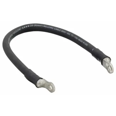 QUICKCABLE Battery Cable Heavy Duty: Battery Cable, 2/0 ga Wire Size, 20 in Overall Lg - Battery Cables
