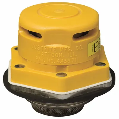 OEM Pressure & Vacuum Relief Vent: Yellow - Drum Vents