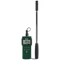 EXTECH Anemometer: 1 fpm Air Velocity Resolution, Dew Point/Relative Humidity, Vane Anemometer, LCD (MPN AN340)