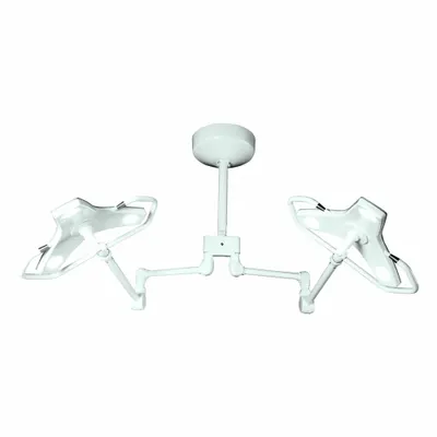 BURTON Examination Light: LED, 90,000 lux @ 24 in, Ceiling, 3700K, 95 CRI, 42 W Watt - Ceiling-Mount Medical Lights