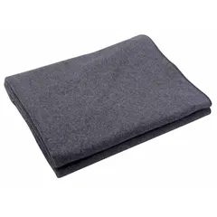 This reusable blanket is made of polyester material in a gray color. Measuring 66 inches wide by 90 inches long, it is suitable for patient warming and comfort in healthcare settings. The gray color helps conceal stains in clinical environments.
