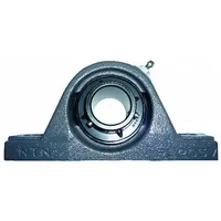This NTN pillow block ball bearing features a cast iron housing with set screw locking for secure shaft mounting. Designed for general purpose use, it supports a 1 15/16 in bore shaft at speeds up to 3,050 RPM. Common applications include conveyors, fans, and pumps in industrial machinery