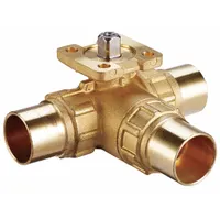 HVAC Control Ball Valve: 3-Way, 3/4 in Sweat, 11.7 CV Flow, 5.8 Bypass CV Flow, 200 psi Close-off (MPN VG1875BN)