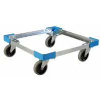 CARLISLE Rack Dolly: 300 lb Max Load Capacity, 20 5/8 in Overall Lg, 20 5/8 in Overall Wd, Blue (MPN C2220A14)