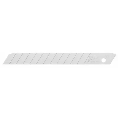 OLFA Snap-Off Blade: 3 3/8 in Blade Lg, 3/8 in Blade Wd, 0.02 in Blade Thick - Straight-Edge Standard-Tip Replacement Snap-Off Blades