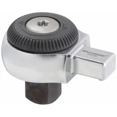 This fixed square torque wrench head features a 14mm x 18mm drive size and a 1/2 in square drive. It is designed for use with compatible torque wrench handles to apply precise torque to fasteners in industrial maintenance, assembly, and repair tasks.