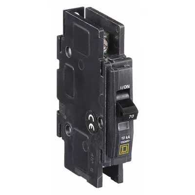 SQUARE D Miniature Circuit Breaker: 70 A, 120/240V AC, Single Phase, 10kA at 120/240V AC - QOU Series, Unit-Mount Square D Miniature Circuit Breakers