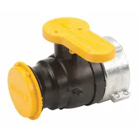 BANJO Manual Two-Way Ball Valve: 2 in, Polypropylene, Straight, Female Buttress x Male Camlock (MPN WSF210FSAV)