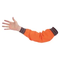 Flame-Retardant Treated Cotton Sleeve: 17 in Sleeve Lg, Universal, Orange, Elastic Cuff, 1 PR