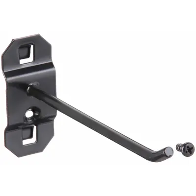 OEM Single Rod Pegboard Hook: 4 1/2 in x 1 in - Hooks for Square-Hole Pegboard
