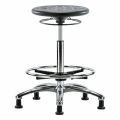 APPROVED VENDOR Polyurethane Lab Stool, ISO 4, 13 in Seat, Height Adjustable 23 1/2 to 33 1/2 in