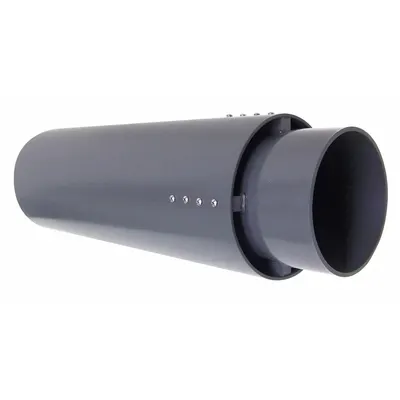 PLASTIC SUPPLY Rain Cap: PVC, For 8 in Duct Dia, 36 3/8 in Overall Lg, 8 5/8 in Inlet Dia - Rain Caps