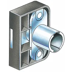 This deadbolt lock is designed for cabinet and drawer applications in commercial or industrial settings. It features a horizontal left, square configuration with a zinc die-cast construction and a 1 3/4 in body height. The coreless design supports interchangeable cores, allowing keying flexibility without replacing the entire lock body.
