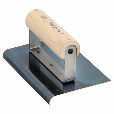 KRAFT TOOL Concrete Sidewalk Edger: Blue Steel, 6 in Blade Lg, 4 in Blade Wd - Handheld Edgers
