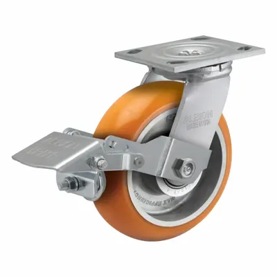 ALBION Caster: Debris-Resistant/Quiet-Roll/Shock-Absorbing, Kingpinless Swivel - Medium-Duty General-Purpose Kingpinless Plate Casters
