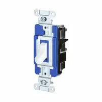 HUBBELL Wall Switch: Toggle Switch, 3-Way, Maintained, White, 120/277V AC, 15 A (MPN CSB315STW)