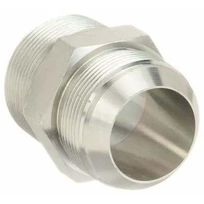 AEROQUIP Hydraulic Hose Adapter: 2 in x 2 in Fitting Size, Female x Female, MNPT x JIC - NPT-to-NPT Steel Hydraulic Hose Adapters