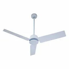 This industrial ceiling fan from Dayton features a 48-inch blade diameter and operates on 120V AC single-phase power, drawing 0.53 A. It offers 6 speeds for adjustable airflow and is finished in white. Suitable for air circulation in large spaces such as warehouses, factories, and commercial facilities.