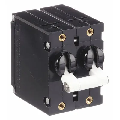 CARLING TECHNOLOGIES Panel Mount Circuit Breaker: 15 A Amps, 277V AC, 80V DC, Threaded Insert - Toggle Style, Front Panel-Mount Miniature Circuit Breakers