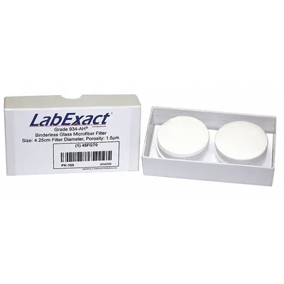 LABEXACT Glass Microfiber Filter: 934-AH, 4.25 cm Dia, 0.43 mm Thick - 934-AH Grade Glass Microfiber Filters, Binder Free