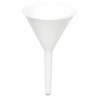 APPROVED VENDOR Funnel: Polypropylene, 90 mL, 76 mm, 1.1 cm, 70 mm Stem Lg, White (MPN F14695-0000)