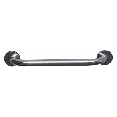 DMI Wall Grab Bar: Straight, 18 in Lg, 1 1/4 in Dia, Steel, Textured, 250 lb Wt Capacity - Standard Grab Bars