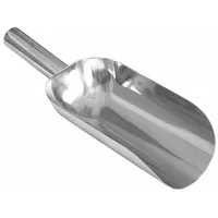 SANI-LAV Pharma Scoop: 32 oz Capacity, Silver, 14 in Overall Lg, 5 in Overall Wd, Stainless Steel (MPN 40RD)
