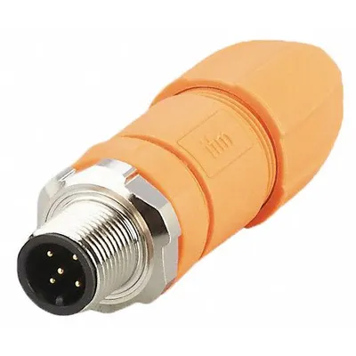 IFM Circular Connector: A Coded, 5 Pin, M12 Male Thread, IP65/IP67/IP68/IP69K - Field-Wireable Washdown-Rated M12 Circular Connectors