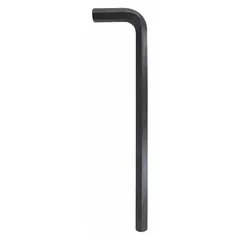 L-shaped hex key with 3/8 in SAE tip size, long length, made of alloy steel with black oxide finish. Includes 2 tips. Used for tightening or loosening hex socket screws and bolts in assembly, maintenance, and repair tasks.