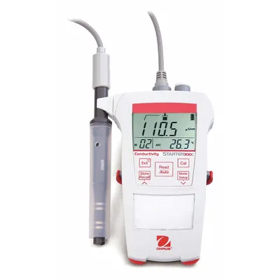 OHAUS Conductivity Meter: Conductivity/Total Dissolved Solids, ±0.5% FS, 199.9 mS/cm - Handheld Conductivity Meters