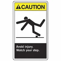 Safety Label: Vinyl, Adhesive Sign Mounting, 5 in x 3 1/2 in Nominal Sign Size, 0.02 in Thick, 5 PK (MPN LSTF603VSP)