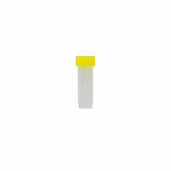 PPCO 7 mL Transport Vial with Yellow Closure, 17 mm Neck, Self-Standing