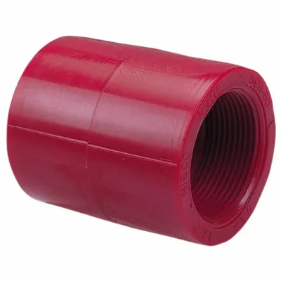 NIBCO Pipe Coupling: Polyvinylidene, 1 1/2 in x 1 1/2 in Fitting Pipe Size, Schedule 80 - UV-Resistant Schedule 80 Pipe Fittings