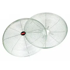 Fan guard set designed to provide a safety barrier around rotating fan blades in HVACR and industrial ventilation systems. Helps prevent accidental contact while maintaining airflow. Suitable for use with HVACR bases, housings, and mounting kits.