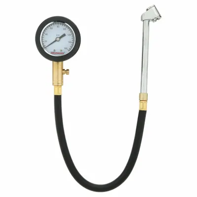 WESTWARD Analog Dial Tire Pressure Gauge, Rubber, 1 psi Increments - Dial Tire Pressure Gauges