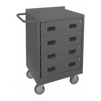 DURHAM MFG Mobile Cabinet Workbench: 24 in x 18 in, Steel, 1,200 lb Overall Load Capacity, Gray (MPN 2202-95)