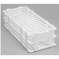 Tube Rack: 4 1/8 in Overall Wd, 2 3/4 in Overall Ht, 9 3/4 in Overall Lg, Plastic, White, Benchtop (MPN F18749-0000)